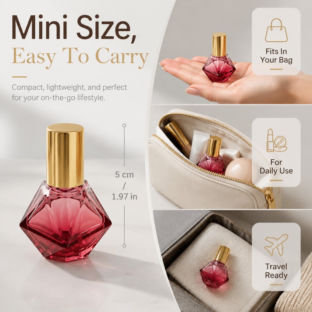 7ml Empty Diamond-Shaped Color - Attar Oil Roll On recension och pris