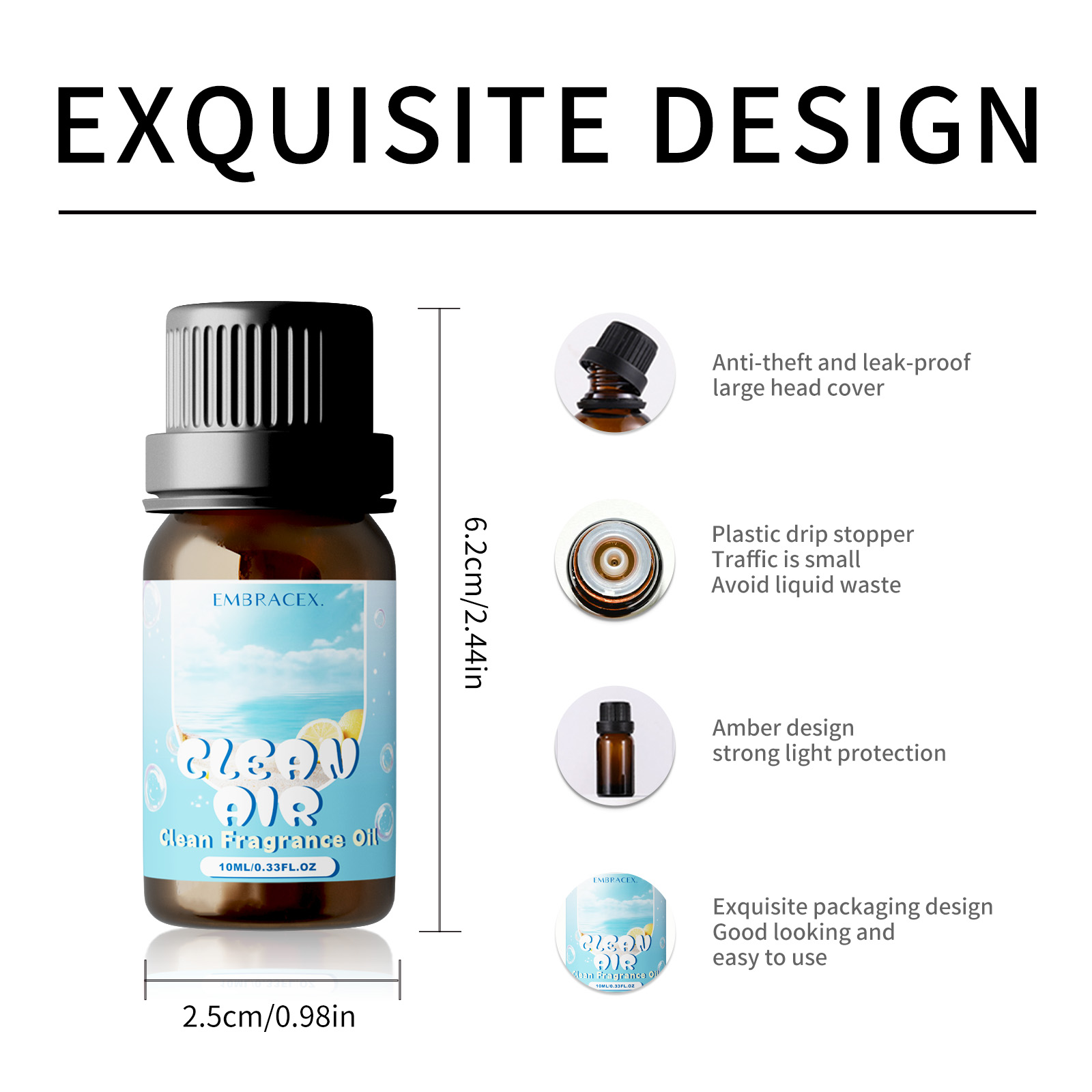 10ml Clean Air Essential Oil L - Perfume Fragrance Oils For Candles recension och pris