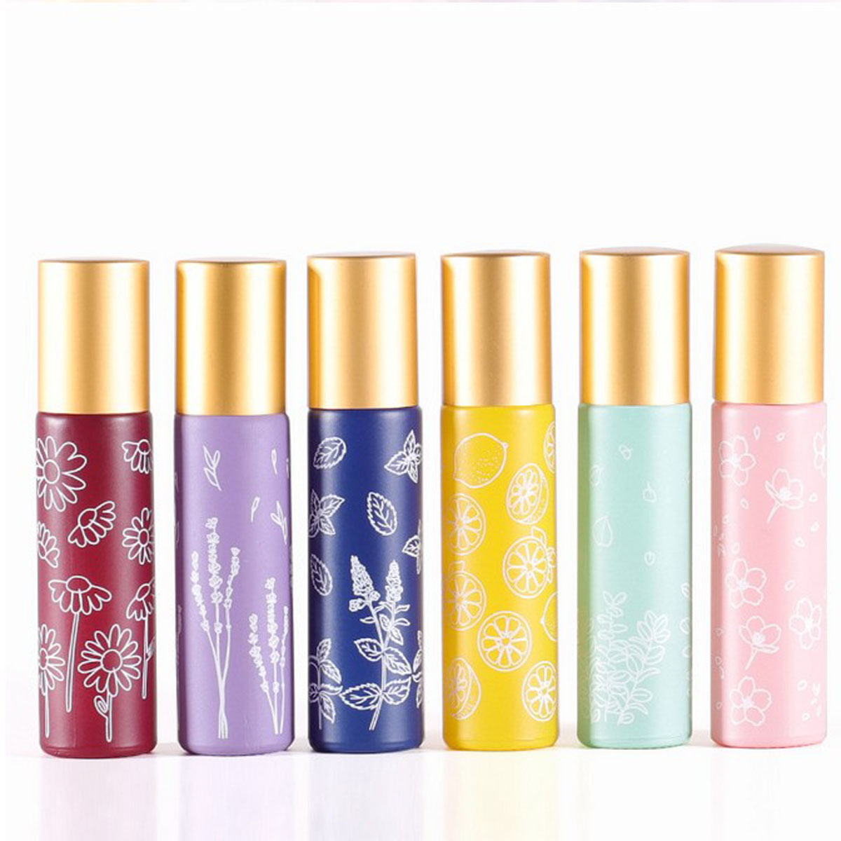 6X 12X 10ML Macaron Glass Roll - Attar Oil Roll On recension och pris