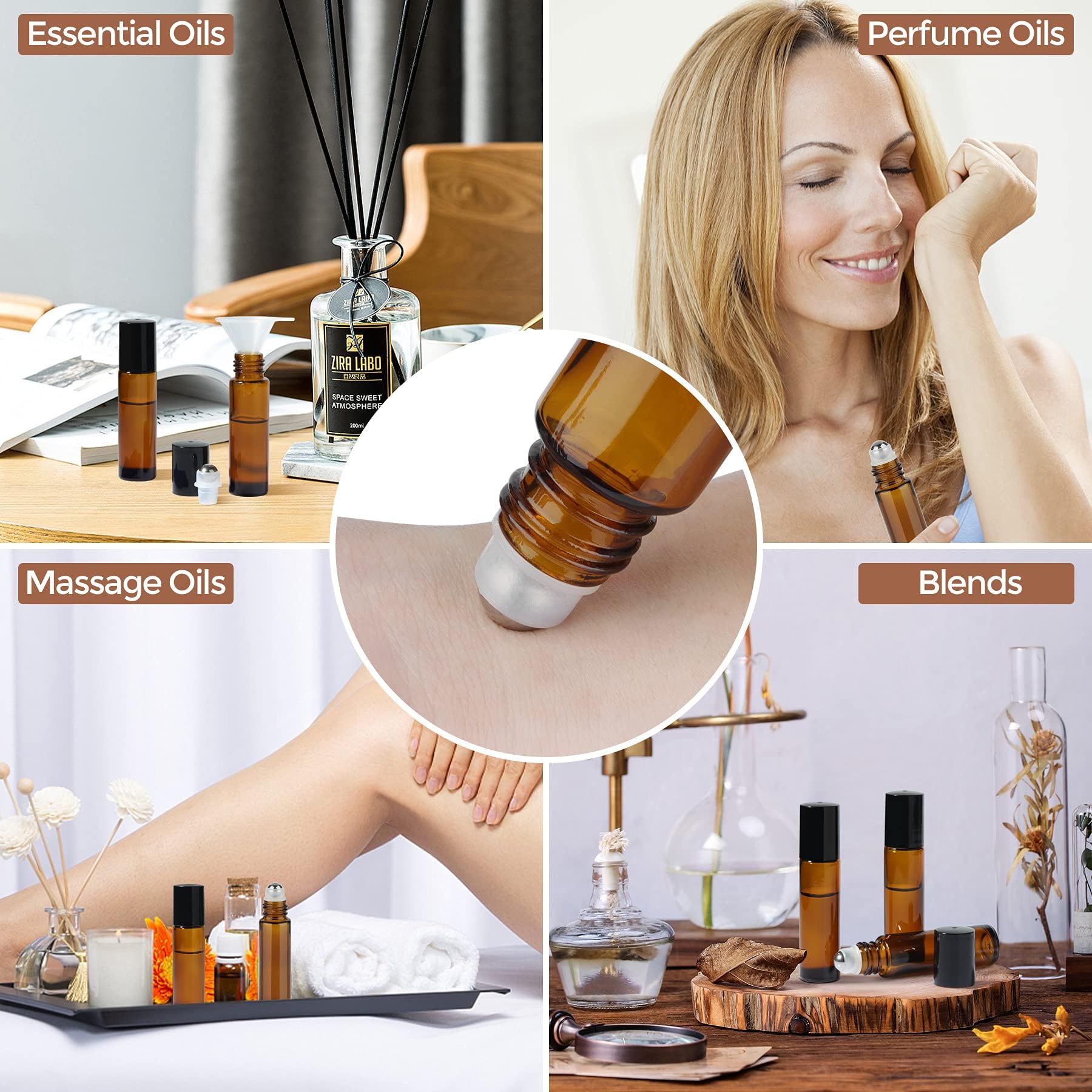 8/30pcs Glass Roll on Bottle 1 - Attar Oil Roll On recension och pris