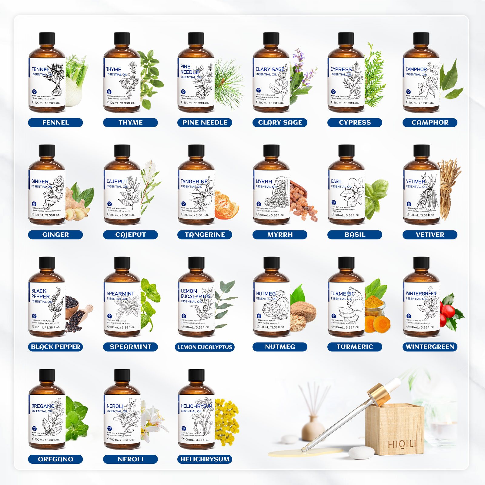 HIQILI 100% Natural,100mL Esse - Perfume Fragrance Oils For Candles recension och pris