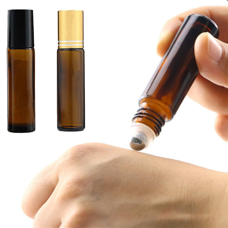 5PCS 10/15ml Amber Glass Empty - Attar Oil Roll On recension och pris