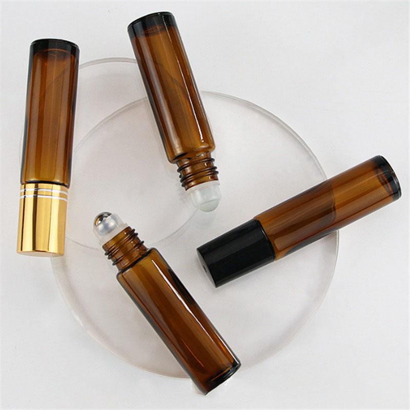 5PCS 10/15ml Amber Glass Empty - Attar Oil Roll On recension och pris